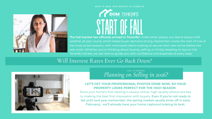 Actualización inmobiliaria en Tenerife: inicio del otoño, tendencias del mercado y oportunidades