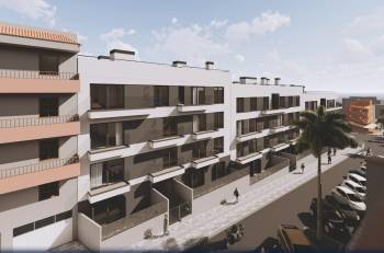Olympic Residences: street view of the building – new build in Adeje, Tenerife