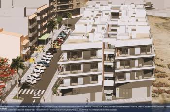 Olympic Residences: street view of the building – new build in Adeje, Tenerife