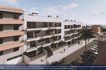 Olympic Residences: street view of the building – new build in Adeje, Tenerife