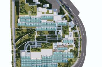 Vue plongeante du projet ENA Luxury Homes avec piscines et jardins paysagers