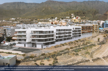 Olympic Residences: aerial view of the site and surroundings – new build in Adeje, Tenerife