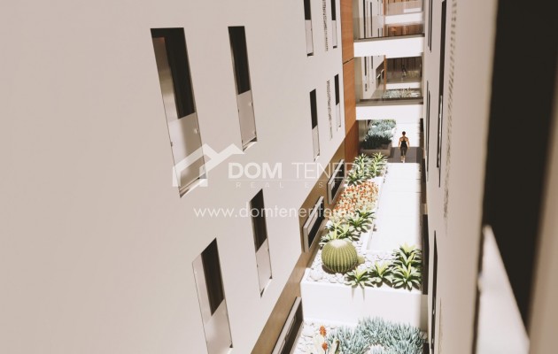 Olympic Residences 106: inner courtyard from above – new build in Adeje, Tenerife