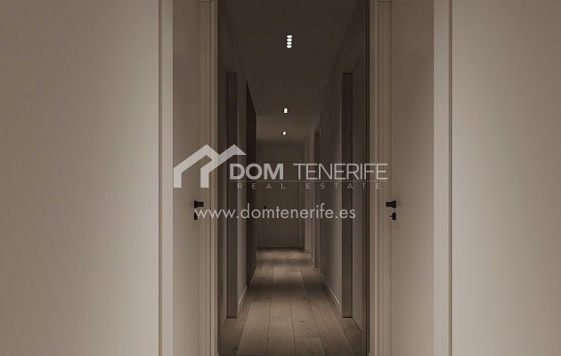 Olympic Residences 108: corridor to the bedrooms – new build in Adeje, Tenerife