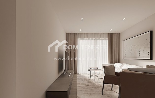 Olympic Residences 110: Wohn-Essbereich zur Terrasse – Neubau in Adeje, Teneriffa
