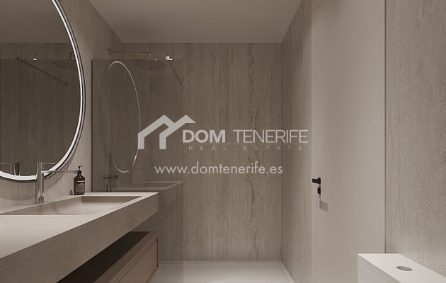 Olympic Residences 112: bathroom, shower and mirror – new build in Adeje, Tenerife