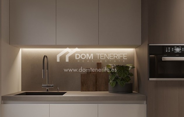 Olympic Residences 112: kitchen, worktop detail – new build in Adeje, Tenerife
