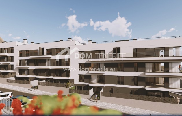 Olympic Residences 112: façade and terraces detail – new build in Adeje, Tenerife
