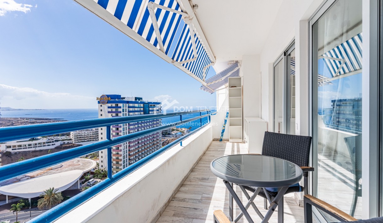 Paraíso del Sur: Terrasse mit Markise und Meerblick – Wohnung zu verkaufen in Playa Paraíso, Teneriffa