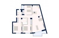 Olympic Residences 208: plano de la vivienda – obra nueva en Adeje, Tenerife